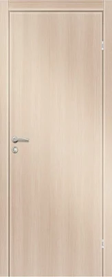 Дверь Олови Гладкая беленый дуб, экошпон, без стекла