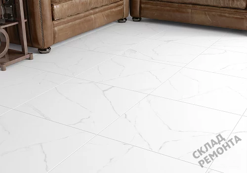 Фото Керамогранит матовый Alma Ceramica Каррара GFU04CRR00R светло-серый 600*600*9 – купить в Балаково: цена, описание, фото. Интернет-магазин 2