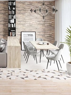 Керамогранит матовый Lasselsberger Шервуд 6246-0050 белый 450*450*8