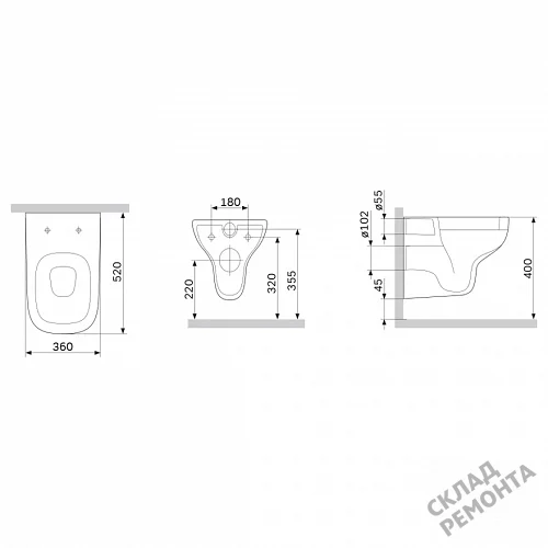 Фото Унитаз подвесной Am.Pm Spirit V2.0 C701700WH безободковый купить в Балаково: цена, описание, фото. Интернет-магазин 3