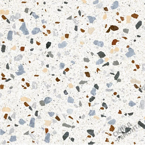 Фото Керамогранит матовый Steppe Ceramics Chips White белый 600*600*9 – купить в Балаково: цена, описание, фото. Интернет-магазин 1