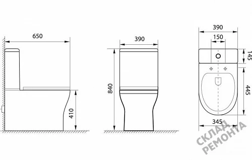 Фото Унитаз напольный Aquanet Roll-C 210764 безободковый купить в Балаково: цена, описание, фото. Интернет-магазин 5