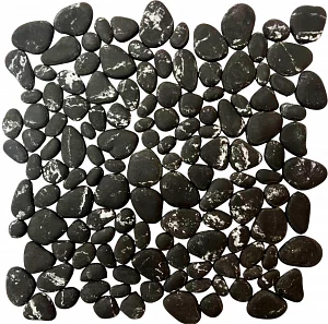 Мозаика Orro Галька черная 30,5*30,5